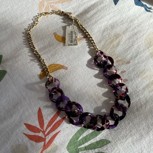 NWT! J.Crew Resin Colorful Link Necklace - Picture 5 of 5